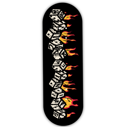 SLICK X MINI FB “FLAME DICE” FINGERBOARD DECK