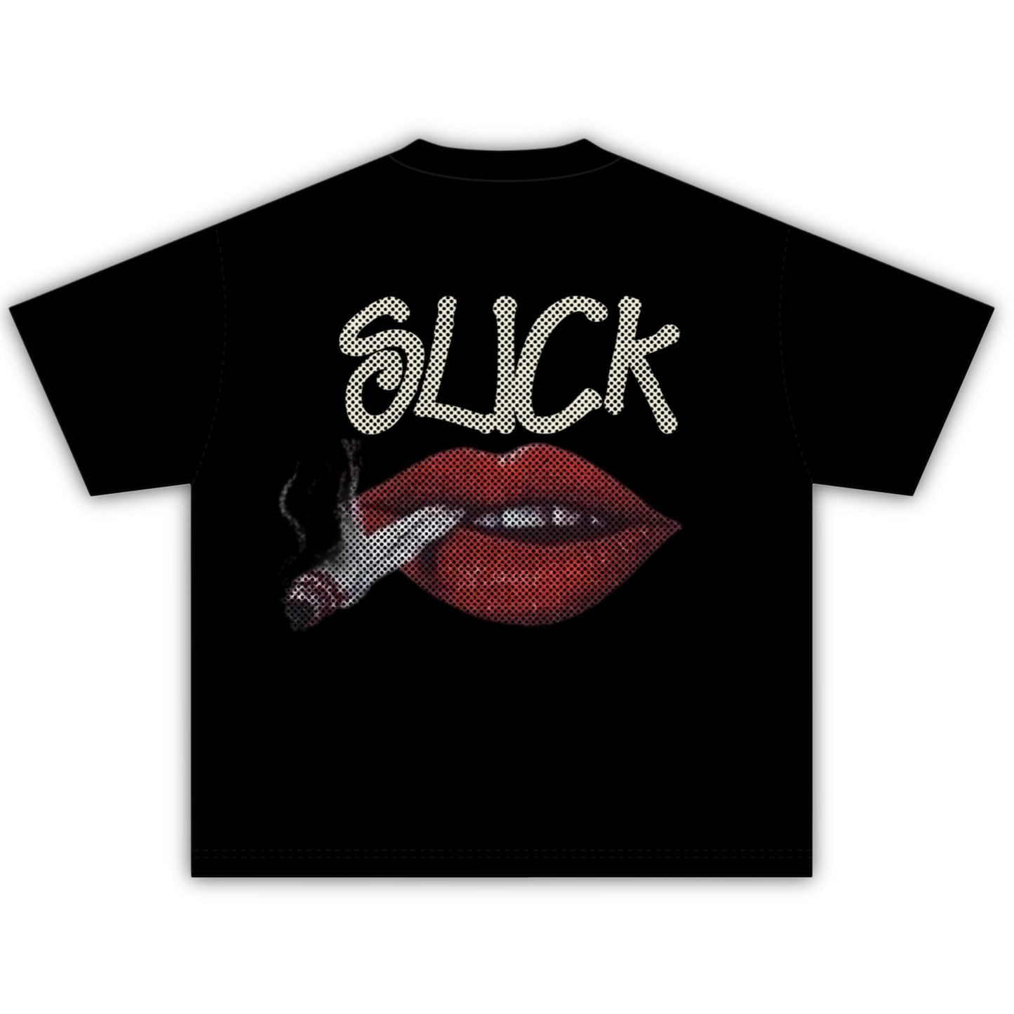 SLICK SMOKED OUT BOXY TEE ON CHARCOAL BLACK