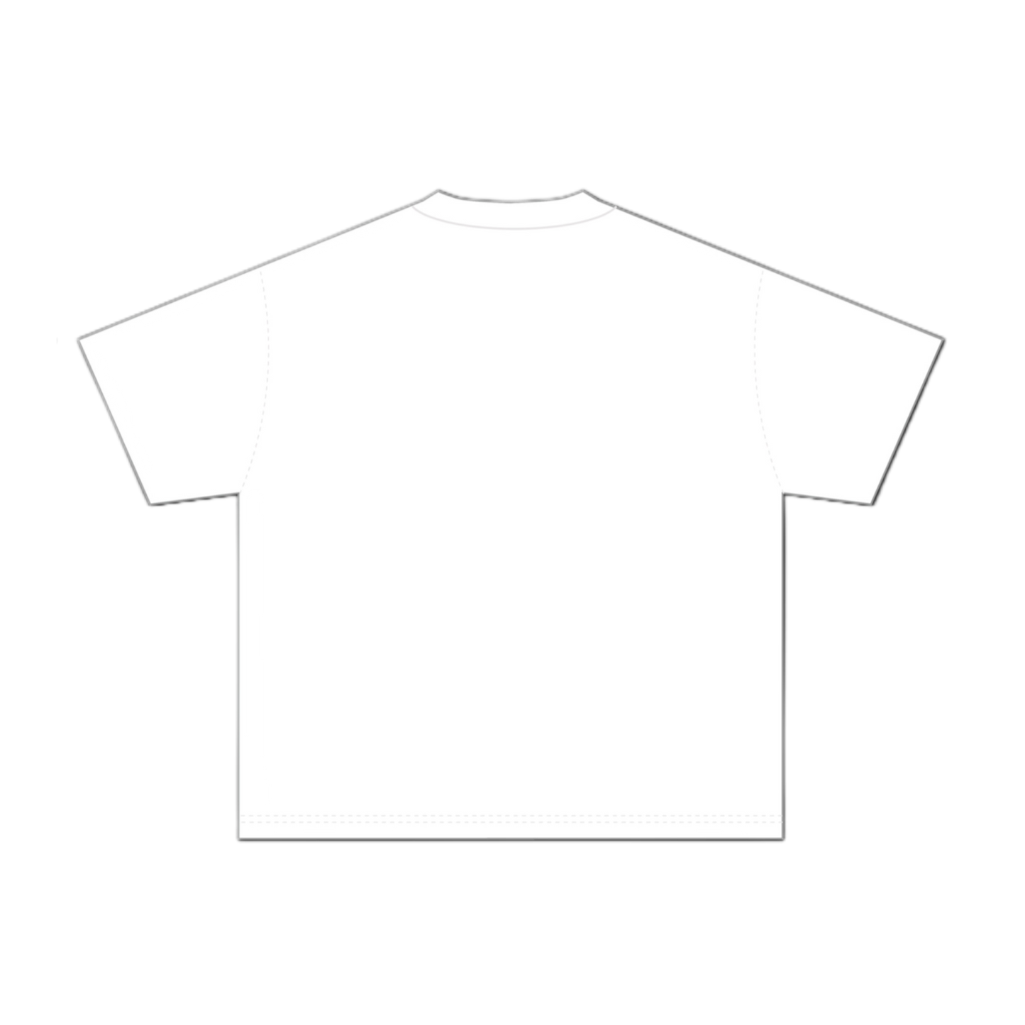 SLICK FACE BOXY TEE ON WHITE