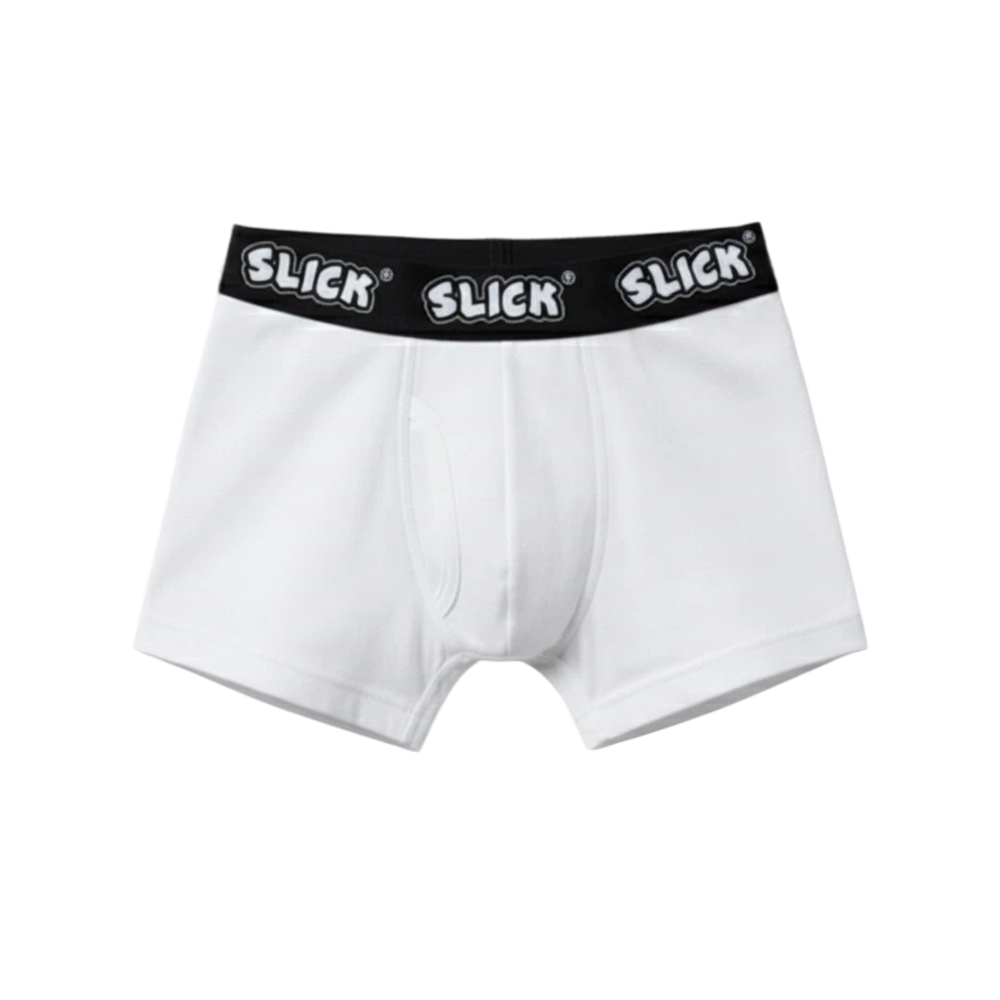 SLICK BOXER BRIEFS ON BLACK