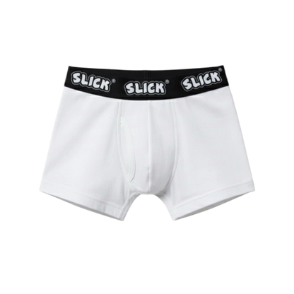 SLICK BOXER BRIEFS ON BLACK