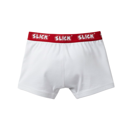 SLICK BOXER BRIEFS ON RED AND WHITES