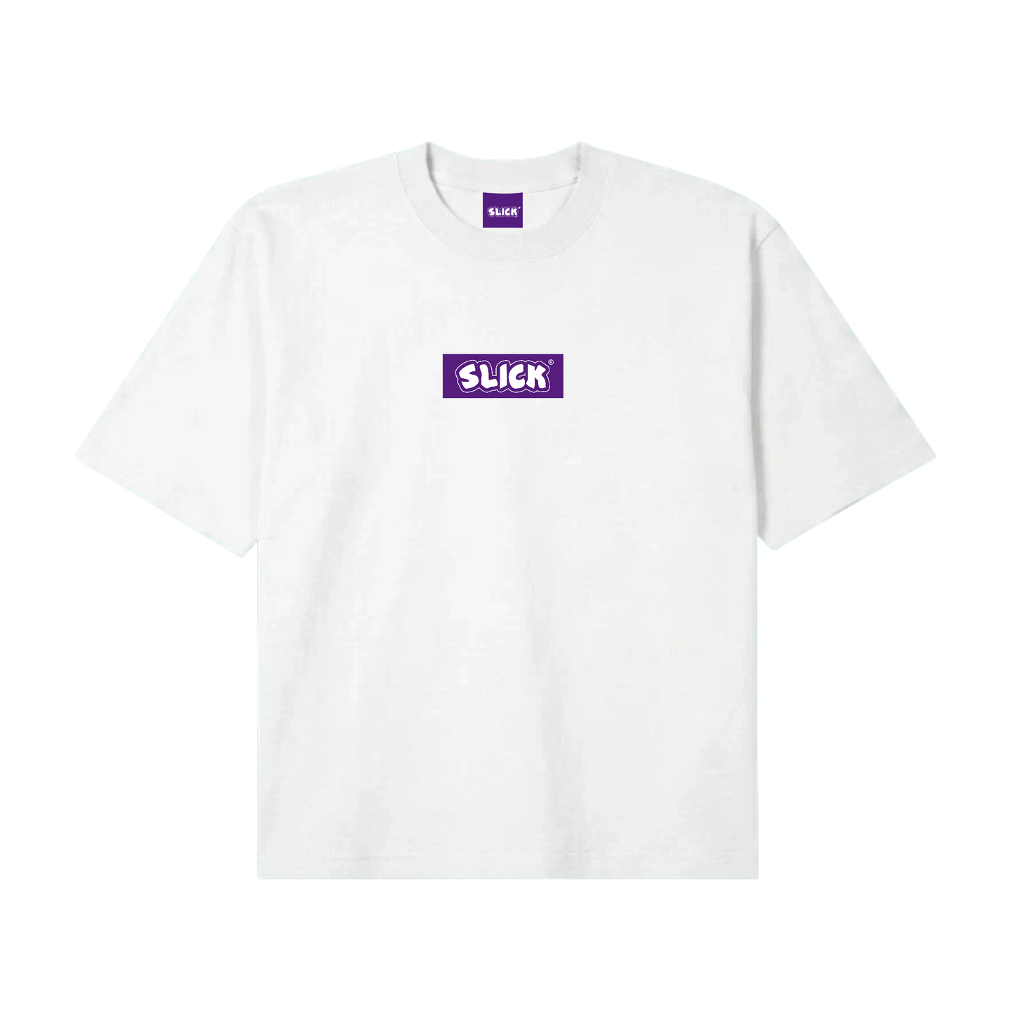 SLICK® "BOX OG LOGO" BOXY TEE ON WHITE