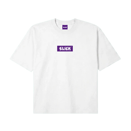 SLICK® "BOX OG LOGO" BOXY TEE ON WHITE