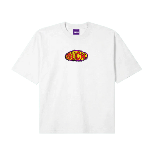 SLICK® GRUNGE BOXY TEE ON WHITE