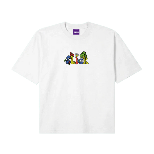 SLICK® "ON SHROOMS" BOXY TEE ON WHITE