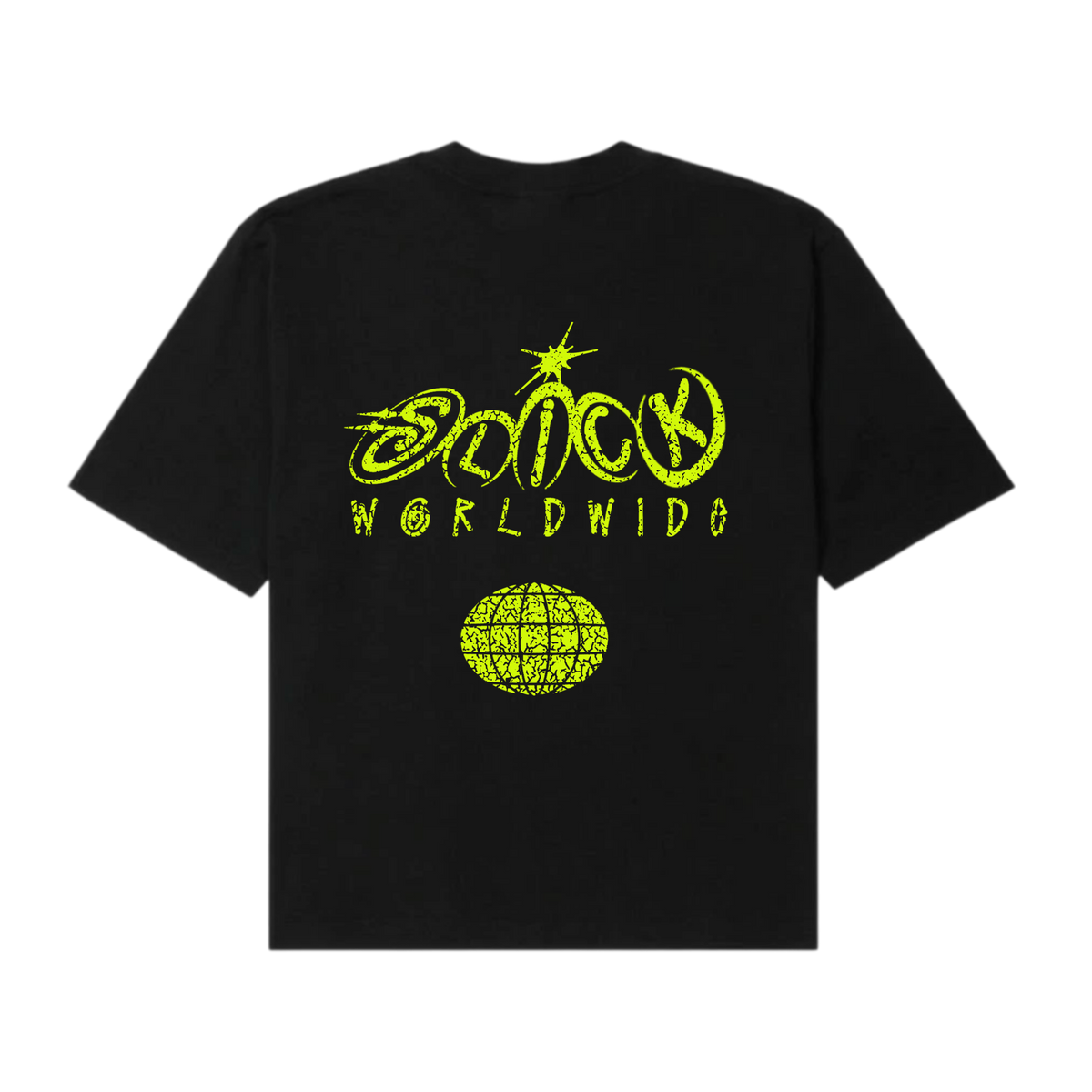 SLICK® "STU" BOXY TEE ON CHARCOAL BLACK
