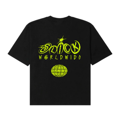 SLICK® "STU" BOXY TEE ON CHARCOAL BLACK