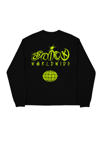 SLICK® STU LONG SLEEVE TEE ON BLACK