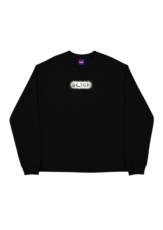 SLICK® HAND SIGN BONES LONG SLEEVE TEE ON BLACK