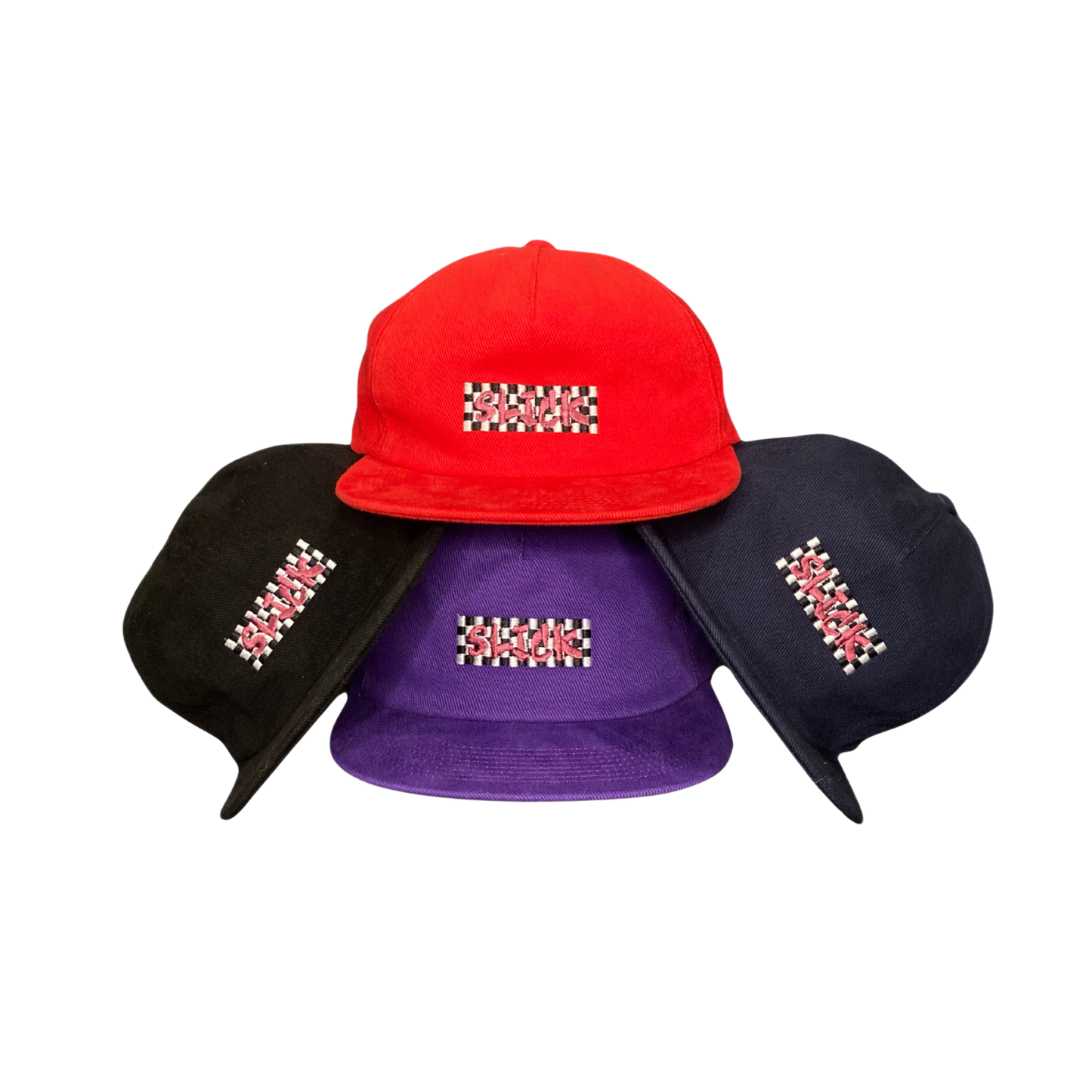 SLICK ON CHECKERED UNSTRUCTED CAP