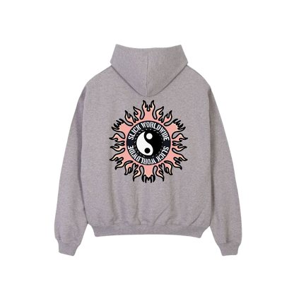 PINKY YIN YANG HOODIE ( SMOKEY GRAY )