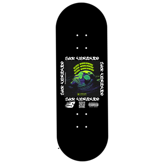 SLICK® "DROWNING SKULL" ON BLACK FINGERBOARD DECK
