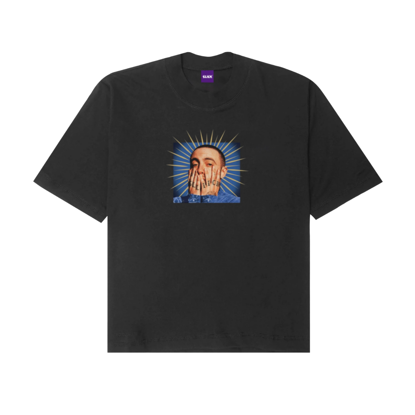 SLICK® "MAC MILLER" COMMEMORATIVE OVERSIZED TEE ON DARK ASH GRAY