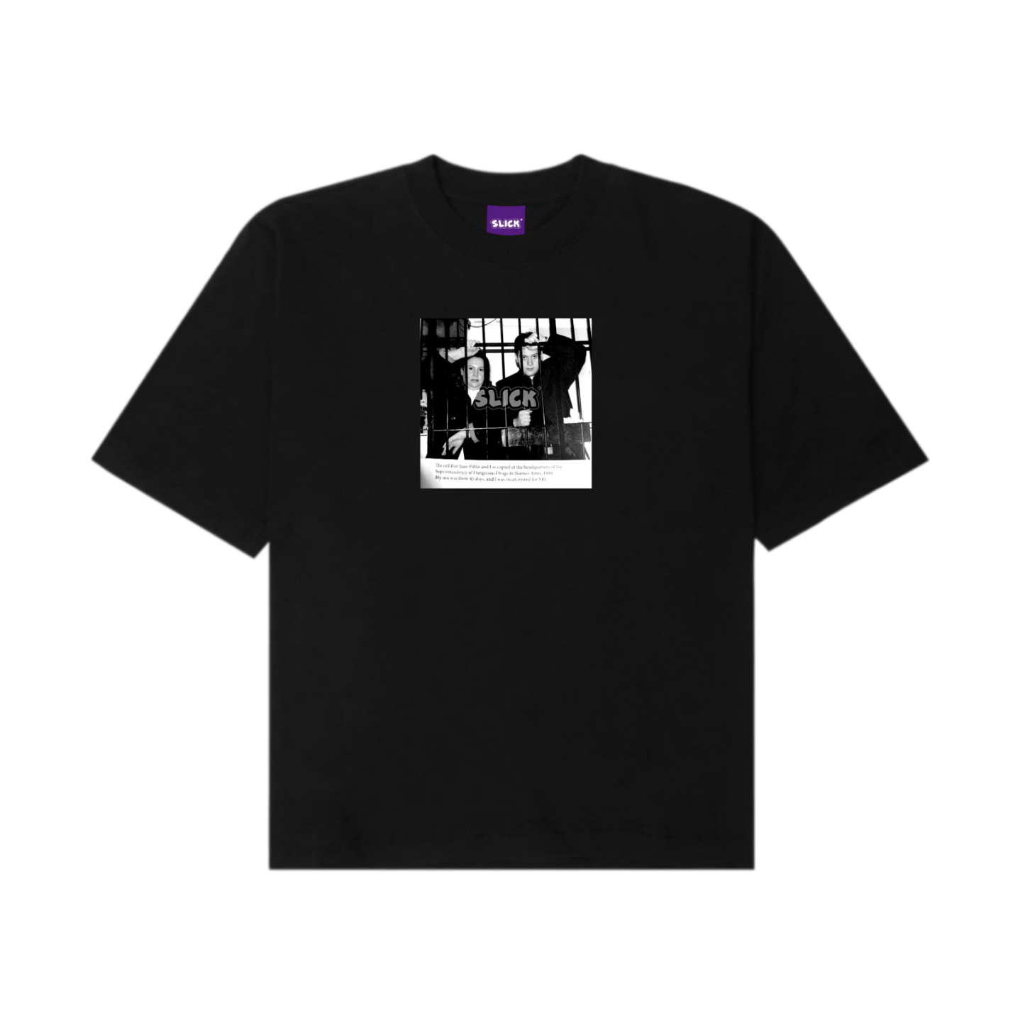 SLICK® PABLO AND ME "CELL"  OVERSIZED TEE ON SHADOW BLACK | COMING SOON