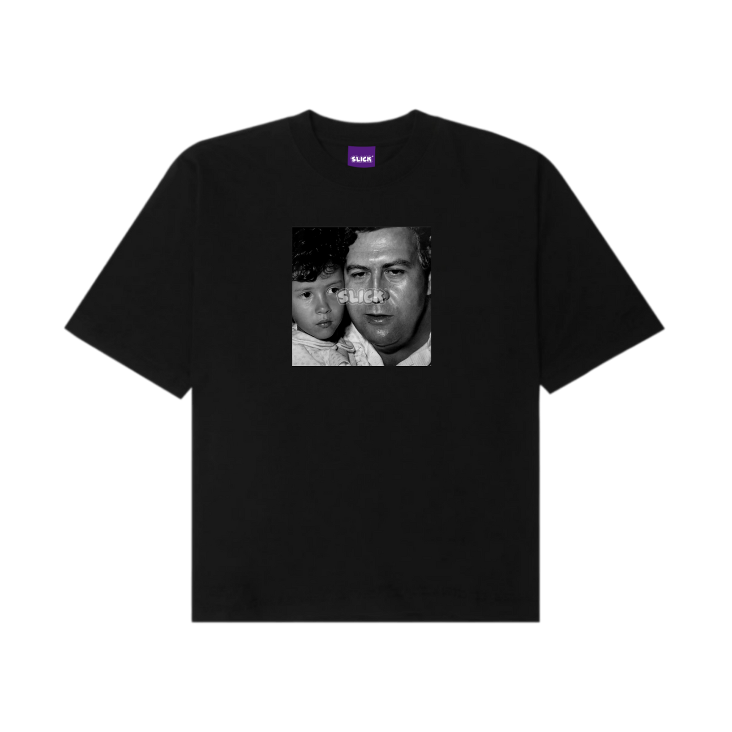 SLICK® PABLO AND ME "FATHER AND SON"  OVERSIZED TEE ON SHADOW BLACK | COMING SOON