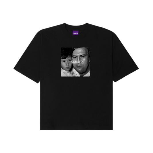 SLICK® PABLO AND ME "FATHER AND SON"  OVERSIZED TEE ON SHADOW BLACK | COMING SOON
