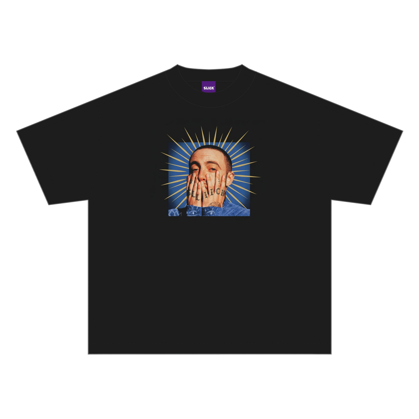 SLICK REMEMBERS MAC BOXY TEE ON VINTAGE BLACK