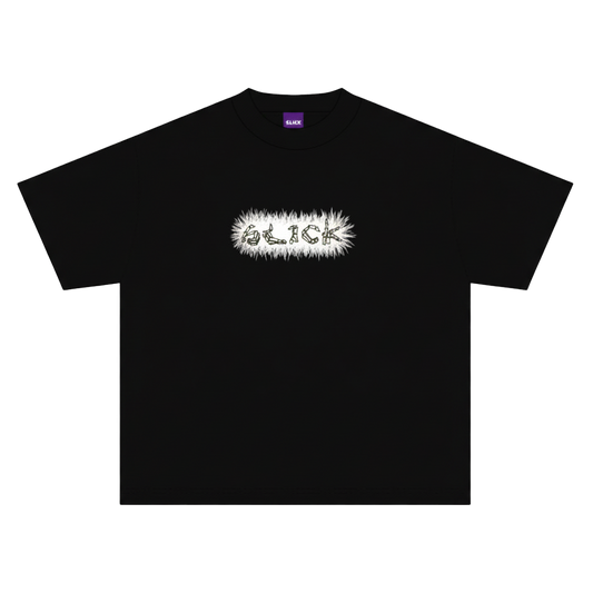 SLICK HAND SIGN BONES TEE (CHARCOAL BLACK)