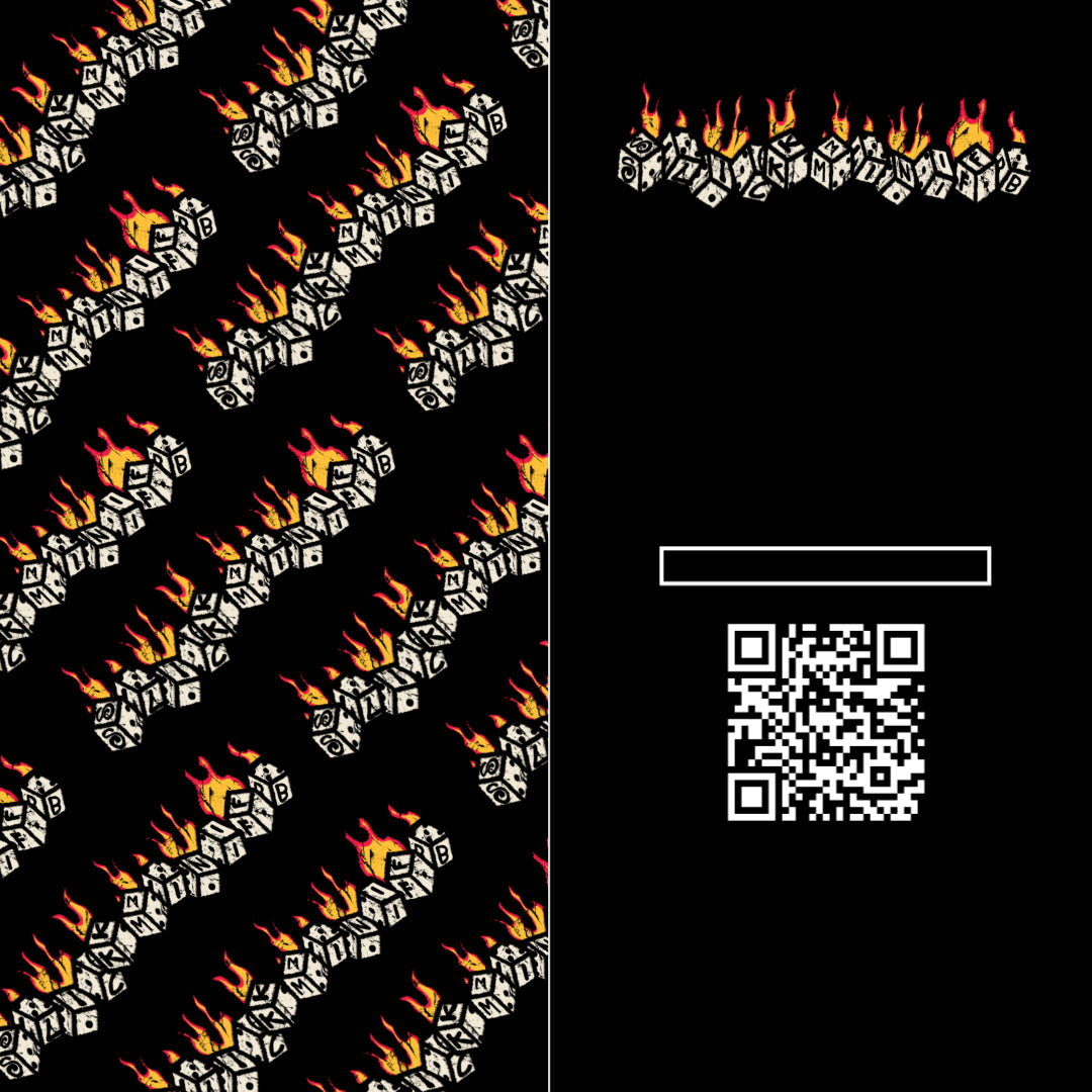 SLICK X MINI FB “FLAME DICE” FINGERBOARD DECK